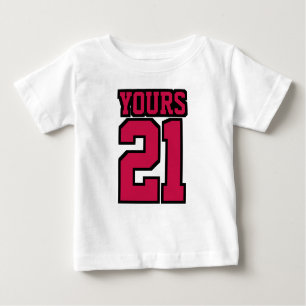 T-shirt Pour Bébé CRIMSON BLANC AVANT ROUGE NOIR Jersey Un Pièce