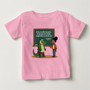 T-shirt Pour Bébé Crocodile Pants Pun   Funny Teacher Wisdom 