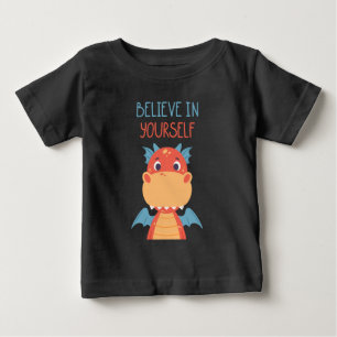 T-shirt Pour Bébé Crois En Toi-Même Dragon