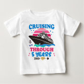 T-shirt Pour Bébé Croisière Sur 5 Ans Mariage (Devant)