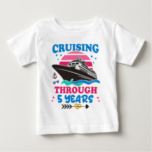 T-shirt Pour Bébé Croisière Sur 5 Ans Mariage