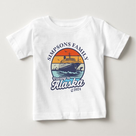 T-shirt Pour Bébé Croisière vers Alaska Custom Family Matching Group (Devant)