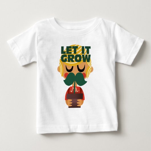 T-shirt Pour Bébé Croissance de la moustache (Devant)