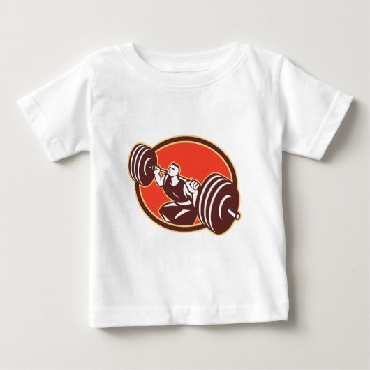 T-shirt Pour Bébé Croix-ajustement de levage d'haltères de (Devant)