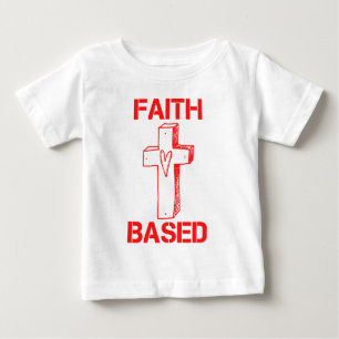 T-shirt Pour Bébé Croix Et Coeur Fondés Sur La Foi