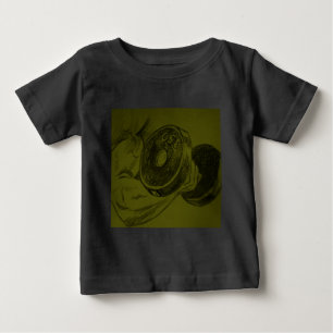 T-shirt Pour Bébé Croquis au crayon de fitness de musculation