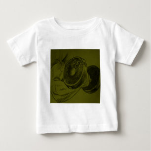 T-shirt Pour Bébé Croquis au crayon de fitness pour la musculation