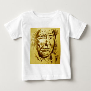 T-shirt Pour Bébé Croquis au crayon du chef indien
