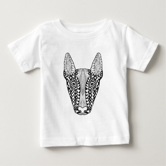 T-shirt Pour Bébé Croquis de bull-terrier (Devant)