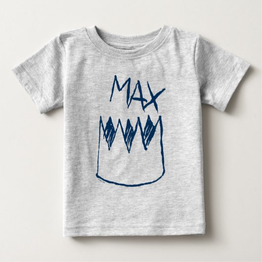 T-shirt Pour Bébé Croquis max. et couronne (Devant)