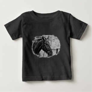 T-shirt Pour Bébé Croquis noir blanc