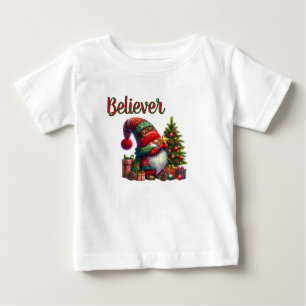 T-shirt Pour Bébé Croyant au Père Noël