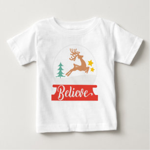 T-shirt Pour Bébé Croyez Toddler Christmas Shirt - Festive Holiday