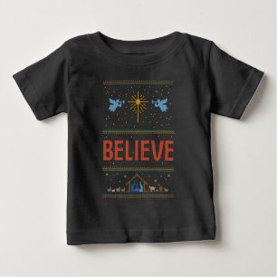 T-shirt Pour Bébé CROYEZ VRAIMENT Chandail de Noël religieux chrétie