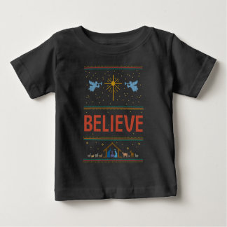 T-shirt Pour Bébé CROYEZ VRAIMENT Chandail de Noël religieux chrétie