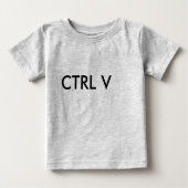 T-SHIRT POUR BÉBÉ CTRL V (Devant)