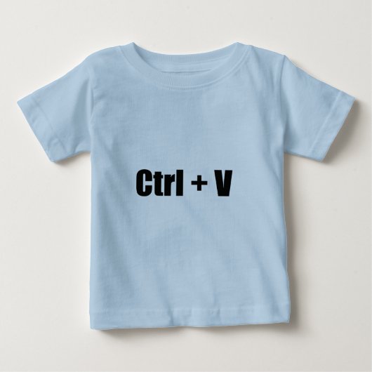 T-SHIRT POUR BÉBÉ CTRL + V (Devant)