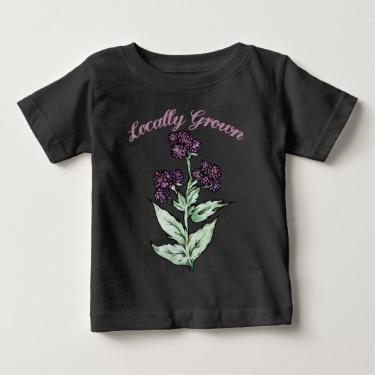 T-shirt Pour Bébé Cuisine locale de framboise noire mignonne (Devant)