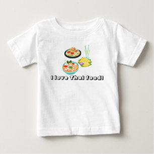 T-shirt Pour Bébé Cuisine thaïlandaise, boissons, fruits et formula