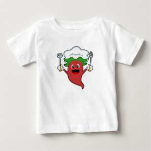 T-shirt Pour Bébé Cuisinier de poivre Vegan