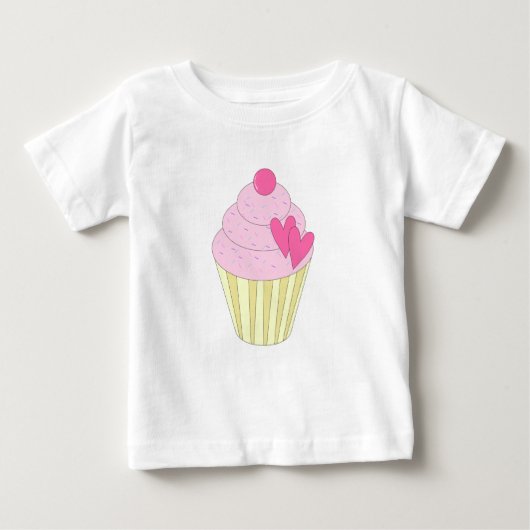 T-shirt Pour Bébé Cupcake aux fraises illusima (Devant)