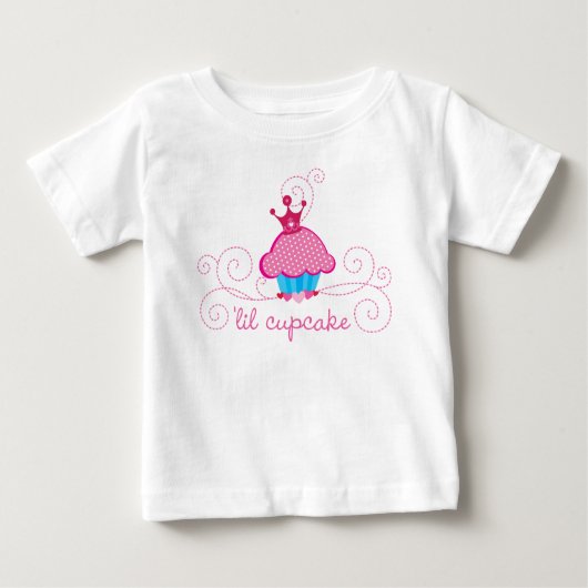T-SHIRT POUR BÉBÉ CUPCAKE BLANC (Devant)