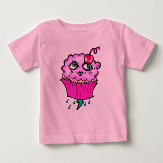 T-shirt Pour Bébé Cupcake nuageux bébé Tutu Romper (Devant)
