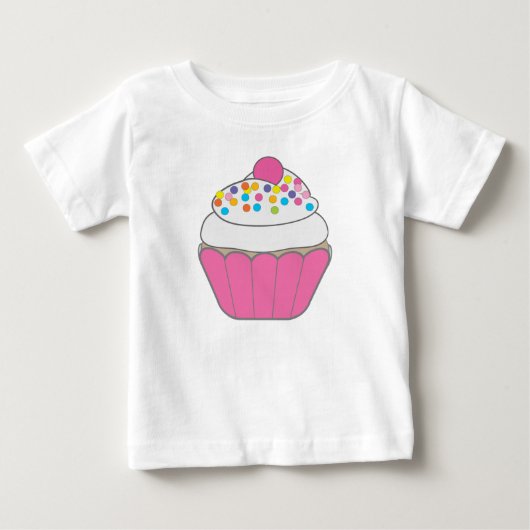 T-shirt Pour Bébé Cupcake rose (Devant)