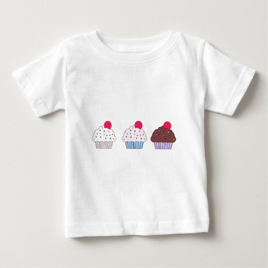 T-shirt Pour Bébé Cupcakes (Devant)