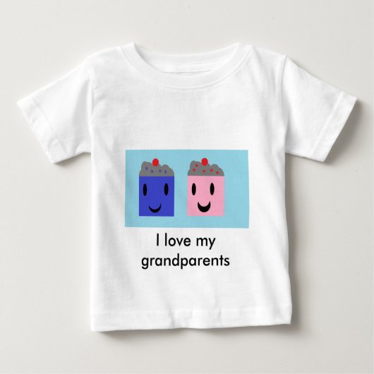 T-shirt Pour Bébé Cupcakes grand-parent (Devant)