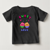 T-shirt Pour Bébé cupcakes mignons (Devant)