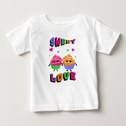 T-shirt Pour Bébé cupcakes mignons (Devant)