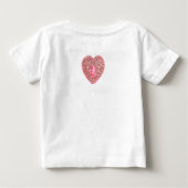 T-shirt Pour Bébé CUPID LACE COEUR, Rose Rouge (Dos)