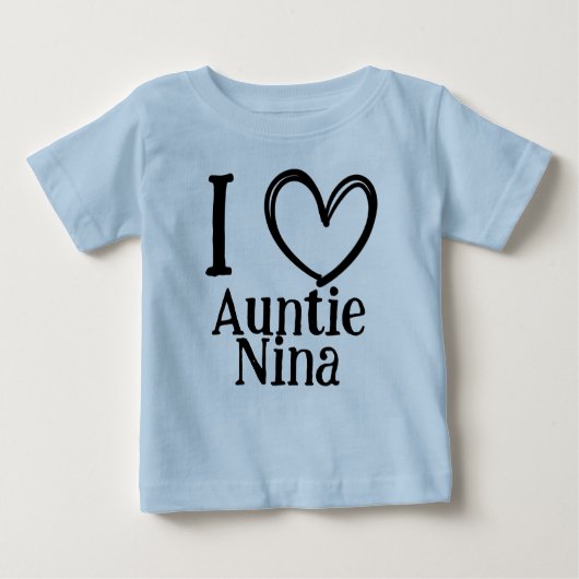 T-shirt Pour Bébé Custom "I ❤️ My (Name)" Infant/Toddler Tee (Devant)