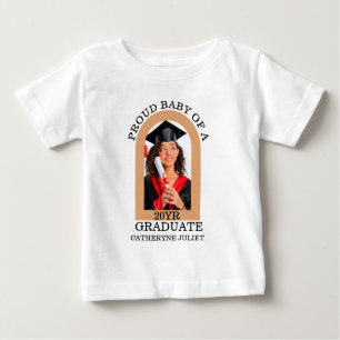 T-shirt Pour Bébé Custom Modern Arch Photo fière graduation bébé