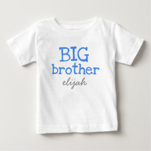 T-shirt Pour Bébé Customisé Ajouter un nom Texte bleu Big Brother