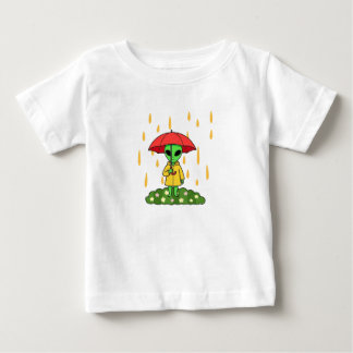 T-shirt Pour Bébé Cute Alien With Umbrella Kawaii Space Character