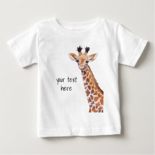T-shirt Pour Bébé Cute Baby Giraffe Personnalisée