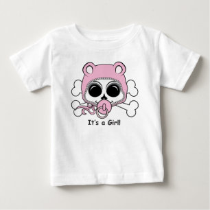 T-shirt Pour Bébé Cute Baby Girl Skull