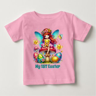 T-shirt Pour Bébé Cute baby girls fairy first Easter 