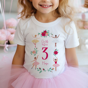 T-shirt Pour Bébé Cute Ballerina Fille fête d'anniversaire