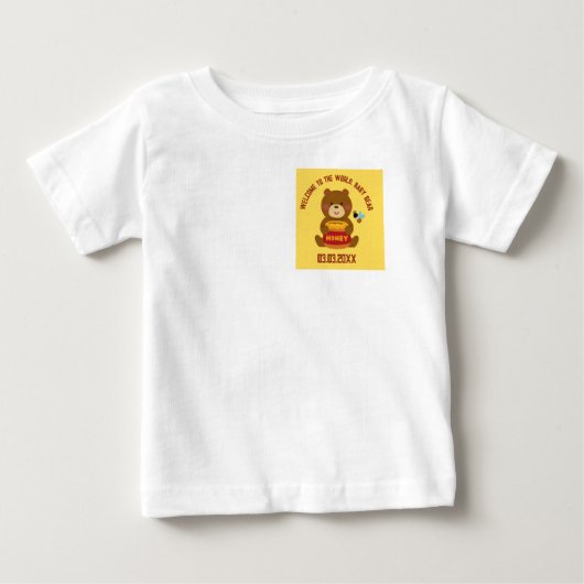 T-shirt Pour Bébé Cute Bear thème Baby shower garçon (Devant)