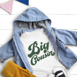 T-shirt Pour Bébé Cute Big Cousin Famille Green Matching
