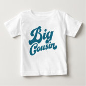 T-shirt Pour Bébé Cute Big Cousin | Famille Ocean Blue Matching (Devant)