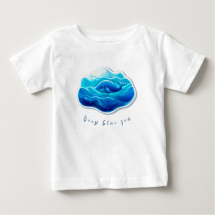 T-shirt Pour Bébé Cute Blue Whale