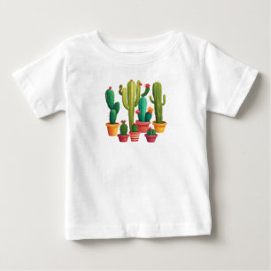 T-shirt Pour Bébé Cute Cactus