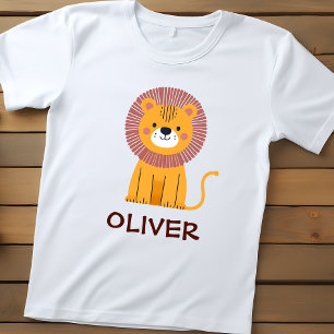 T-shirt Pour Bébé Cute Cartoon Lion Personnalisé