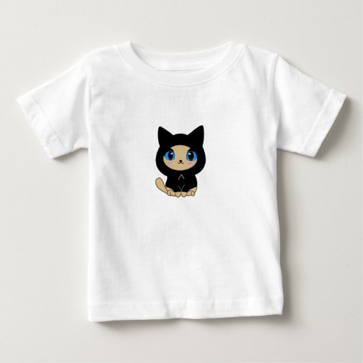 T-shirt Pour Bébé Cute Cat (Devant)