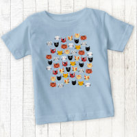 Cute chat Motif bleu