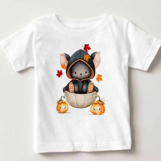 T-shirt Pour Bébé Cute chauve-souris dans le bol